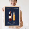 Personalised Mr & Mrs Drinks Print - Lifestyle - held by a smiling woman