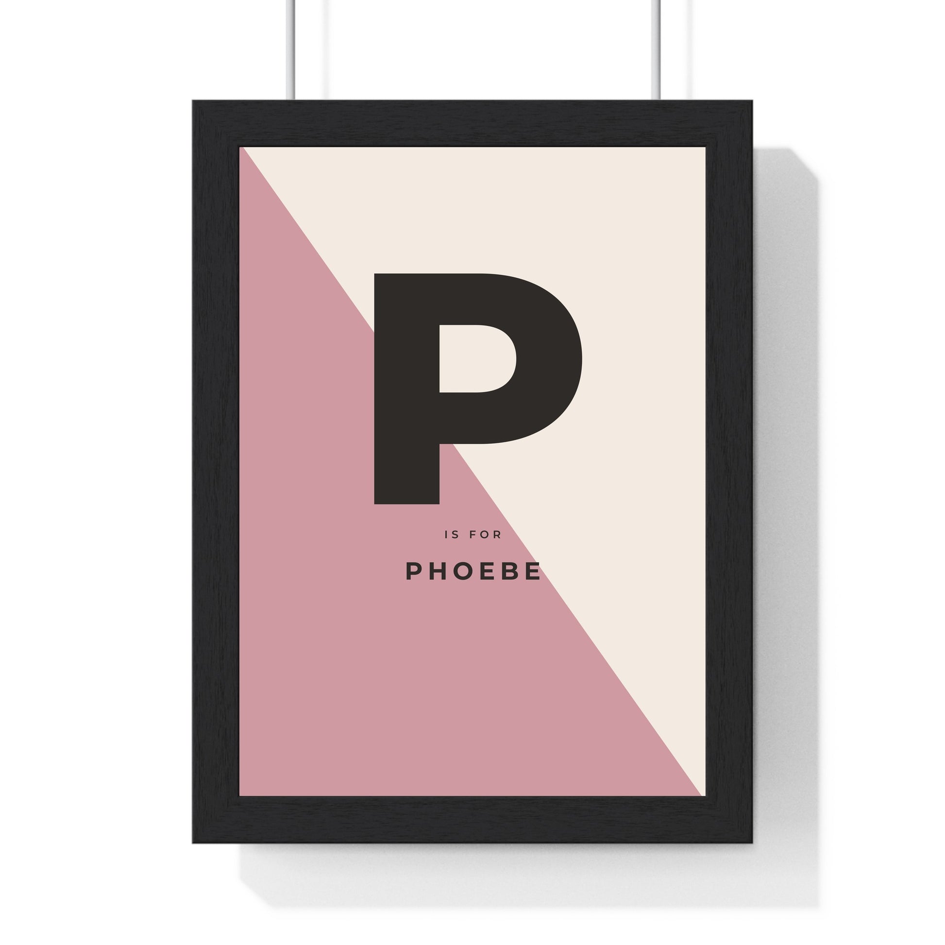 Personalised initial name nursery wall art print product mockup 4