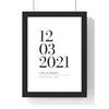 Personalised Wedding Date Print - framed print