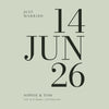 Personalised Wedding Date Print - third design