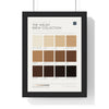 Welsh Brew Colour Chart in a black frame