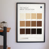 Welsh Brew Colour Chart framed on a wall