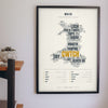 Welsh Sayings Print framed on a wall