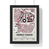 Wembley Stadium map print framed London football wall art