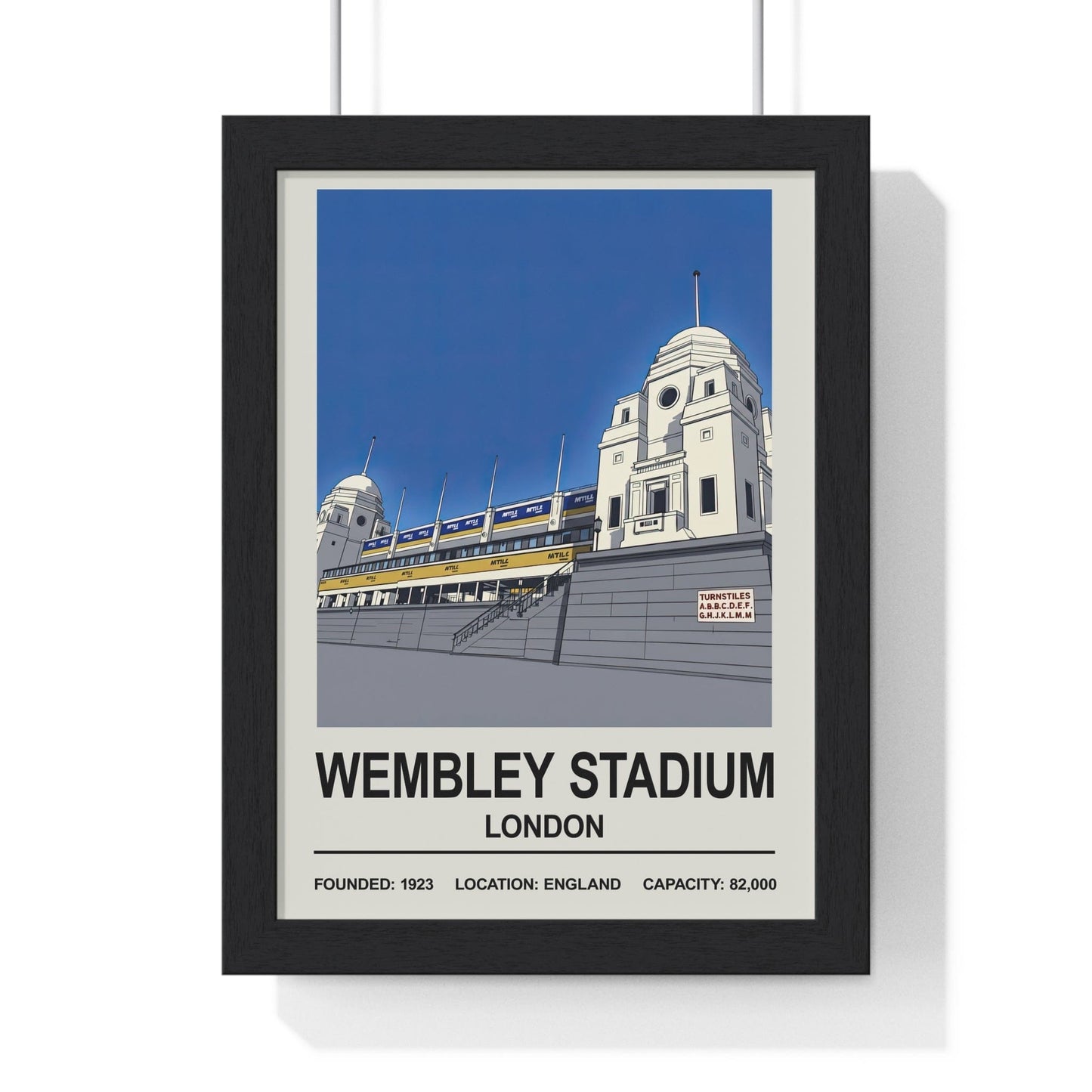 Framed Wembley Stadium Print Twin Towers poster