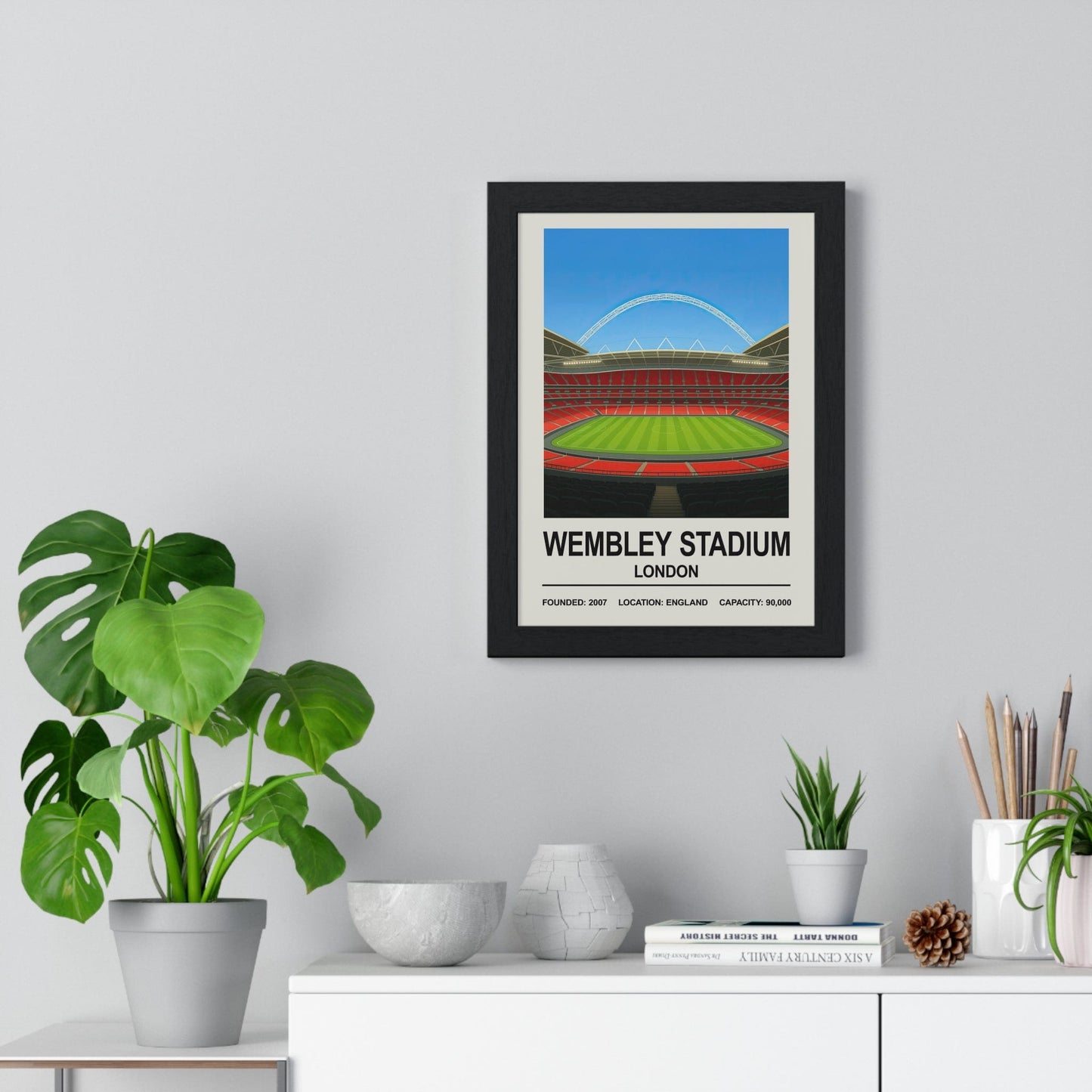Framed Wembley Stadium Stand poster