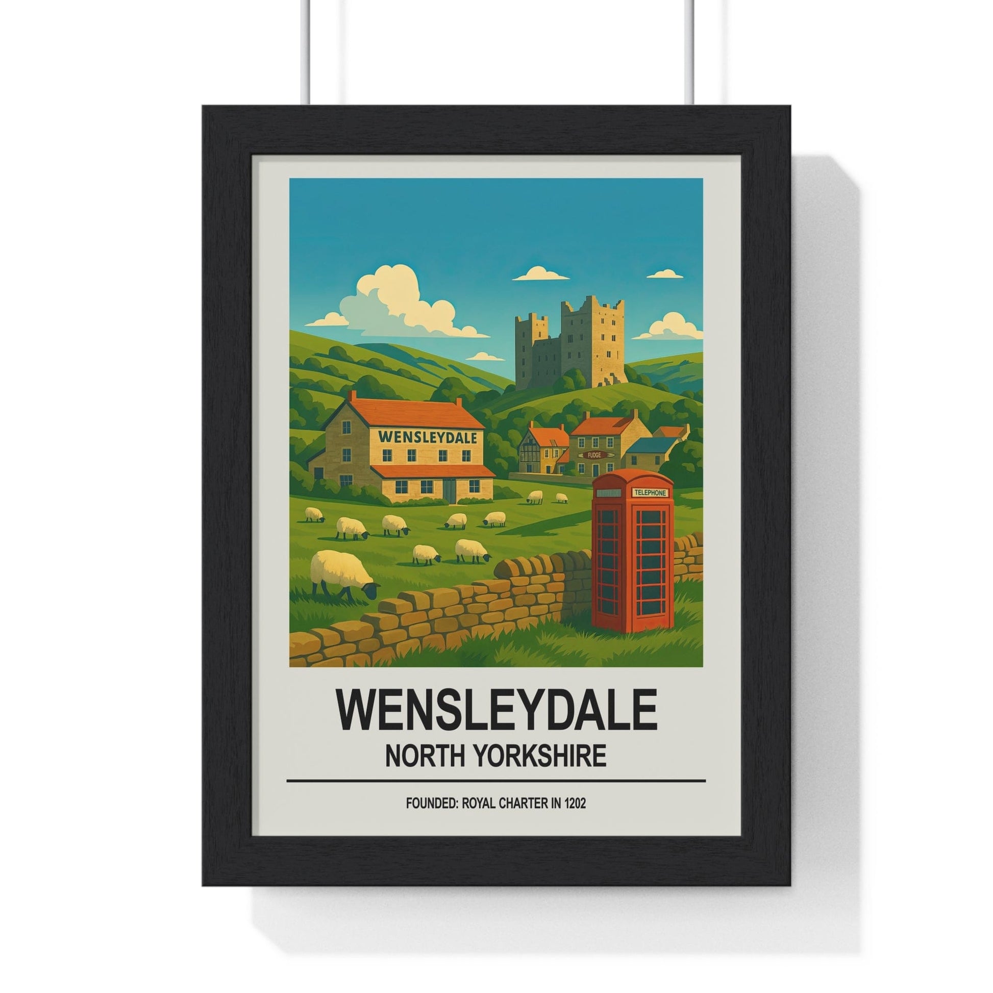 Framed Wensleydale travel poster