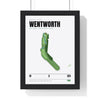 Wentworth 18th Hole White print framed in a black frame, ready to hang