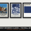 West Bromwich Albion Fan Wall Set | The Hawthorns Print, Stadium Map & Club Colours