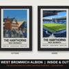 West Bromwich Albion Inside & Out Stadium Set | The Hawthorns + Inside Stadium Prints