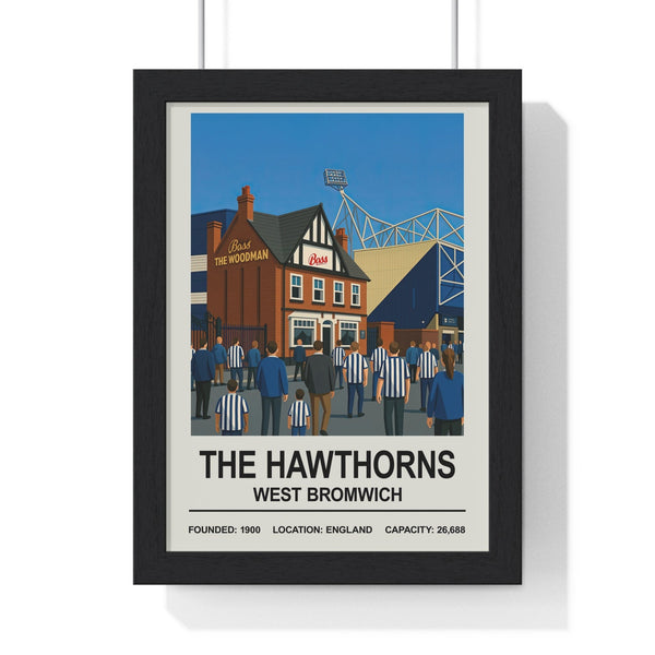 Framed West Brom The Hawthorns Stadium poster