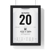 West Ham Bowen 20 Prague 2023 European Final Poster framed in a black frame, ready to hang