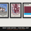 West Ham United Fan Wall Set | London Stadium Print, Stadium Map & Club Colours