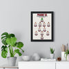 West Ham United Prague 2023 XI poster framed on a living room wall