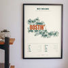 West Midlands Sayings Print framed on a wall