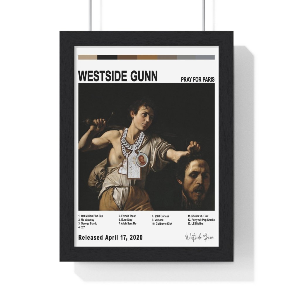 Westside Gunn - Pray for Paris Album Cover Poster - Poster Kingz - A5 (unframed) - White - 