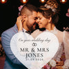 Personalised Wedding Day Photo Print - design detail