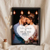 Personalised Wedding Day Photo Print - Lifestyle - leaning in a frame with dried flowers