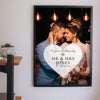 Personalised Wedding Day Photo Print - Lifestyle - hanging on a living room wall