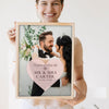 Personalised Wedding Day Photo Print - Lifestyle - held by a smiling woman