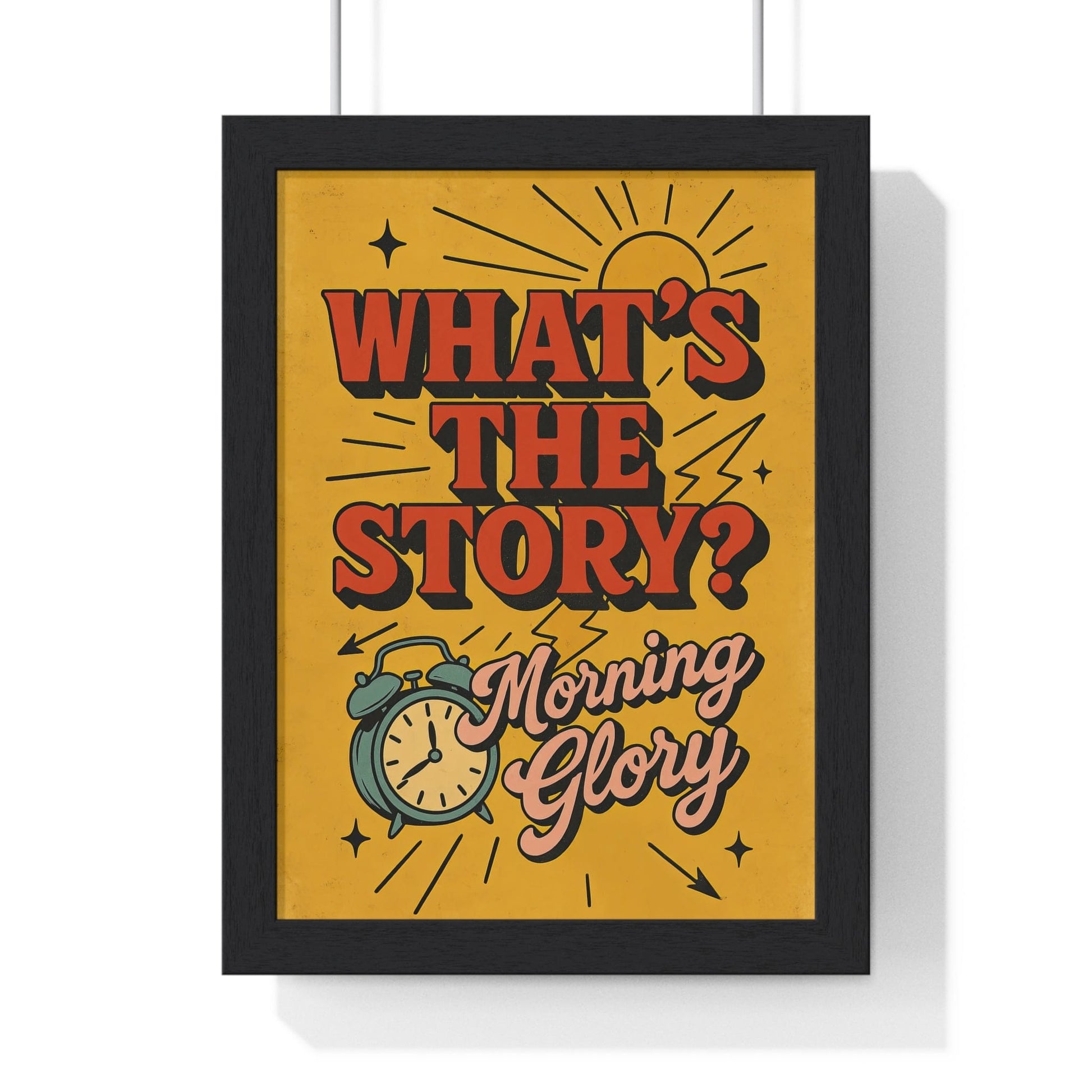 Framed What's the Story Morning Glory poster