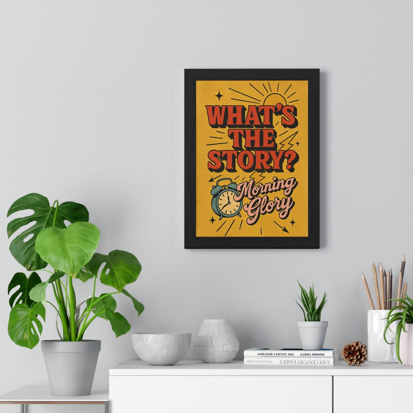 Framed What's the Story Morning Glory poster
