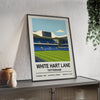 Framed White Hart Lane Stadium poster
