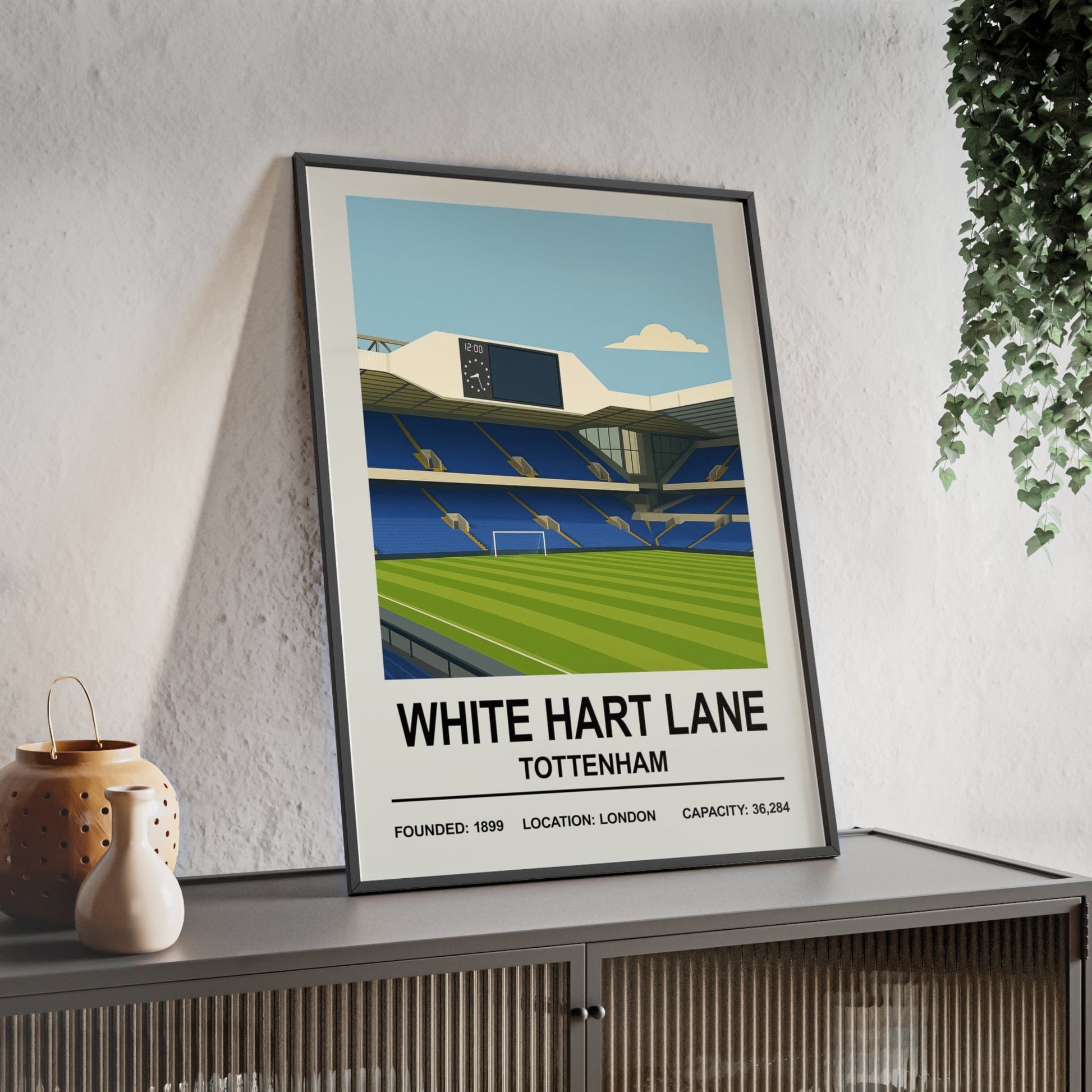 Framed White Hart Lane Stadium poster