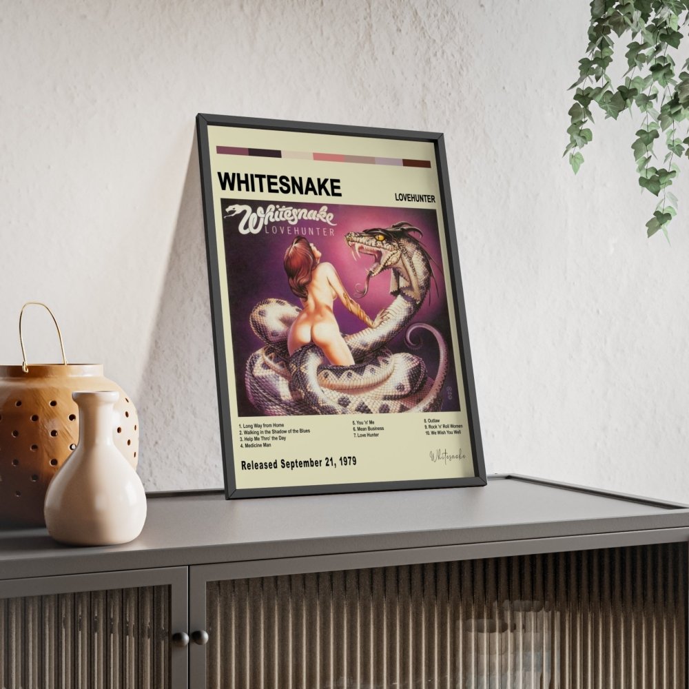 Whitesnake - Lovehunter Album Cover Poster - Poster Kingz - A5 (unframed) - White - 