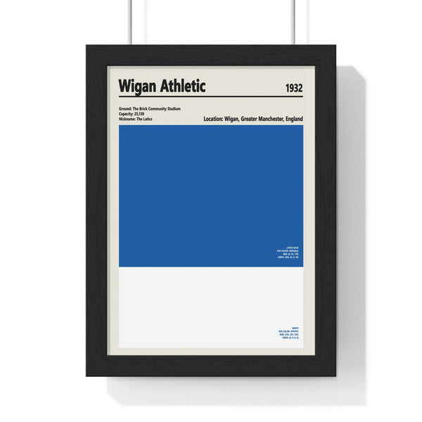 Framed Wigan Athletic colour swatch print