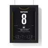 Wigan Athletic FA Cup Final 2013 Poster - Ben Watson 8 Wembley Winner Shirt Print framed in a black frame, ready to hang