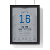 Will Smith 2025 World Series Game 7 Home Run Poster - Los Angeles Dodgers 16 Jersey Print framed in a black frame, ready to hang