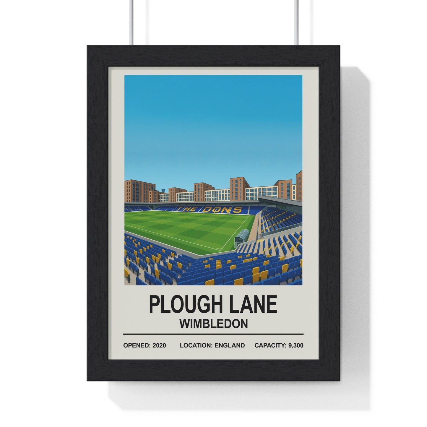 Framed Wimbledon Plough Lane poster
