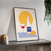 Framed Wine and Cheese Kitchen Print - Wine Bar print