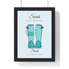 Personalised Occupation Welly Boots Print - framed nurse retirement welly print