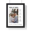 Personalised Mr & Mrs Photo Print - framed print