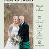 Personalised Mr & Mrs Photo Print - second design
