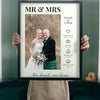 Personalised Mr & Mrs Photo Print - Lifestyle - held up in a bright room