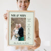 Personalised Mr & Mrs Photo Print - Lifestyle - held by a smiling woman