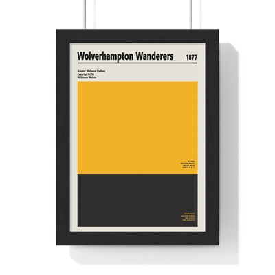 Framed Wolverhampton Wanderers - Wolves Club Colours Wall Art colour swatch print
