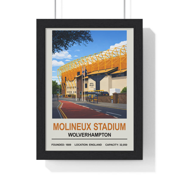 Framed Wolverhampton Wanderers Molineux Stadium poster