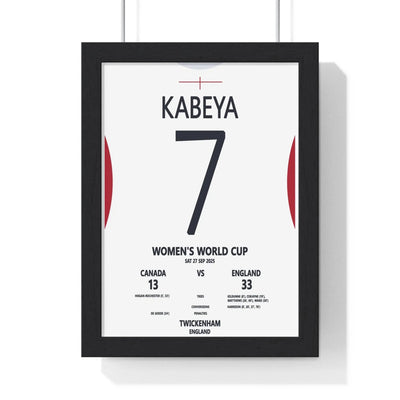 Framed Women's World Cup 2025 Twickenham Print England v Canada poster