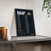World Darts Champions print framed and leaning on a sideboard