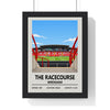 Wrexham The Racecourse Ground print framed in a black frame, ready to hang