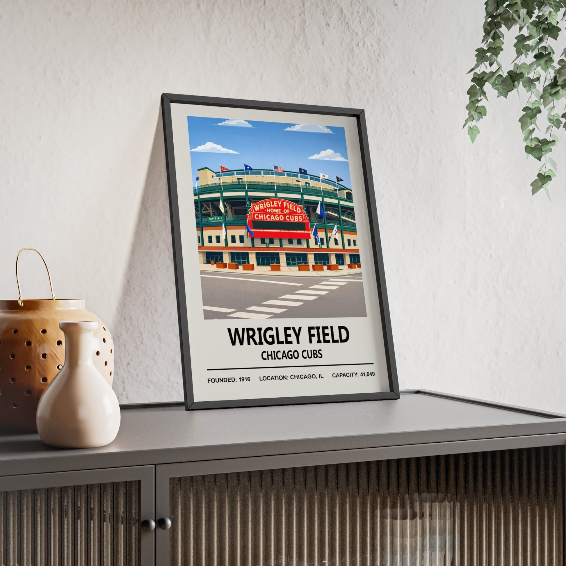 Framed Wrigley Field Chicago Cubs Print poster