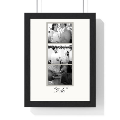 Personalised Wedding Photo Strip Print - framed print