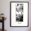 Personalised Wedding Photo Strip Print - Lifestyle - hanging on a living room wall