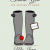 Personalised Thank You Teacher Print - design detail