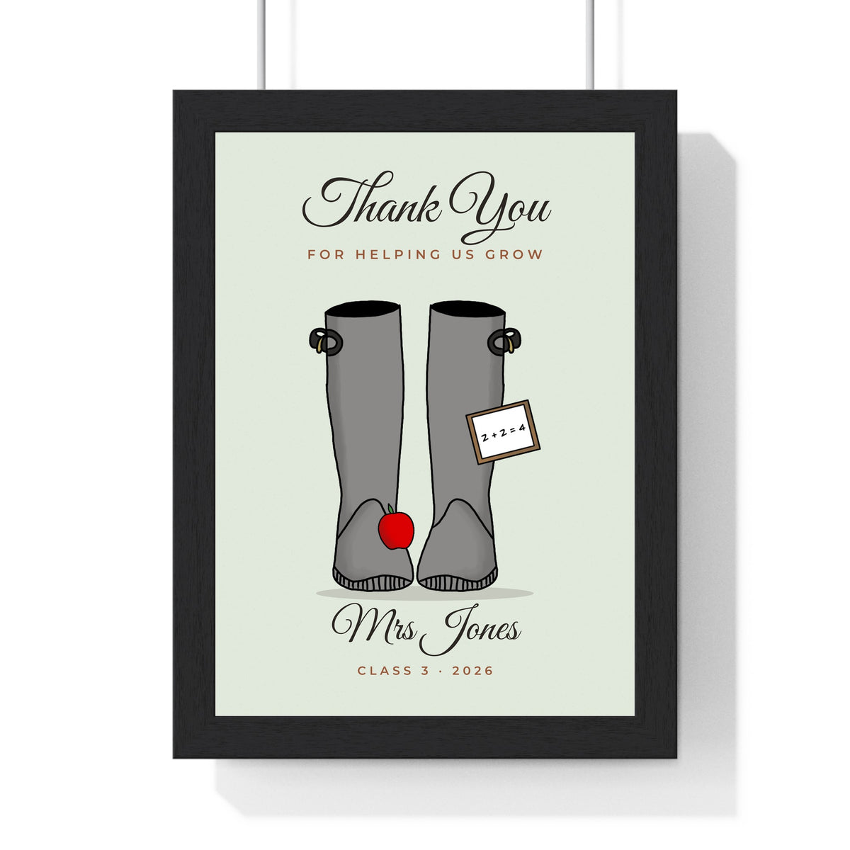 Personalised Thank You Teacher Print - framed thank you teacher print