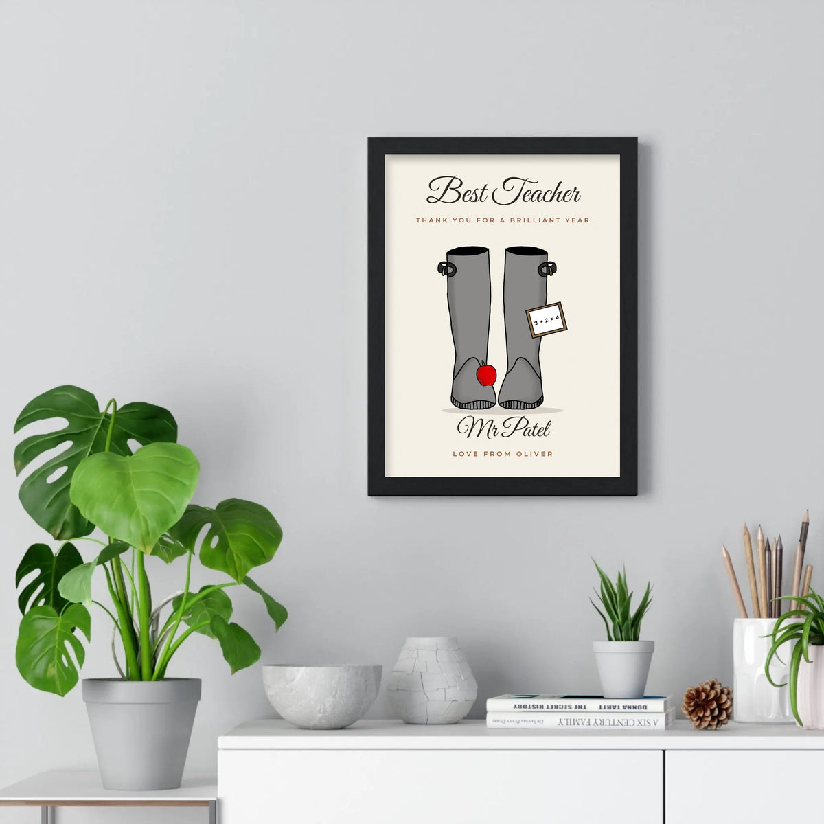 Personalised Thank You Teacher Print - best teacher print on the wall